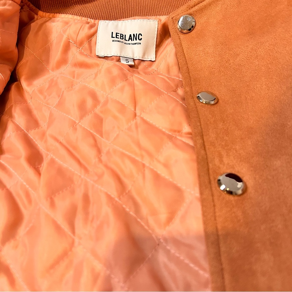 LEBLANC Faux Suede Bomber Jacket - Size Small - Picture 11 of 13